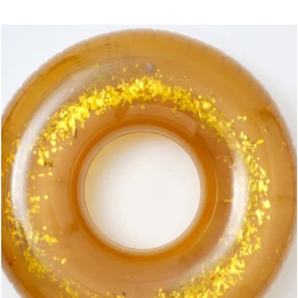EXTRA LARGE SUNNY LIFE GOLD DISCO POOL RING - Picture 1 of 11